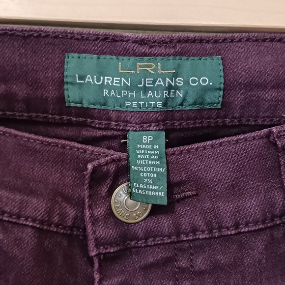 Lauren Ralph Lauren Burgundy Jeans 8P - Picture 4 of 4